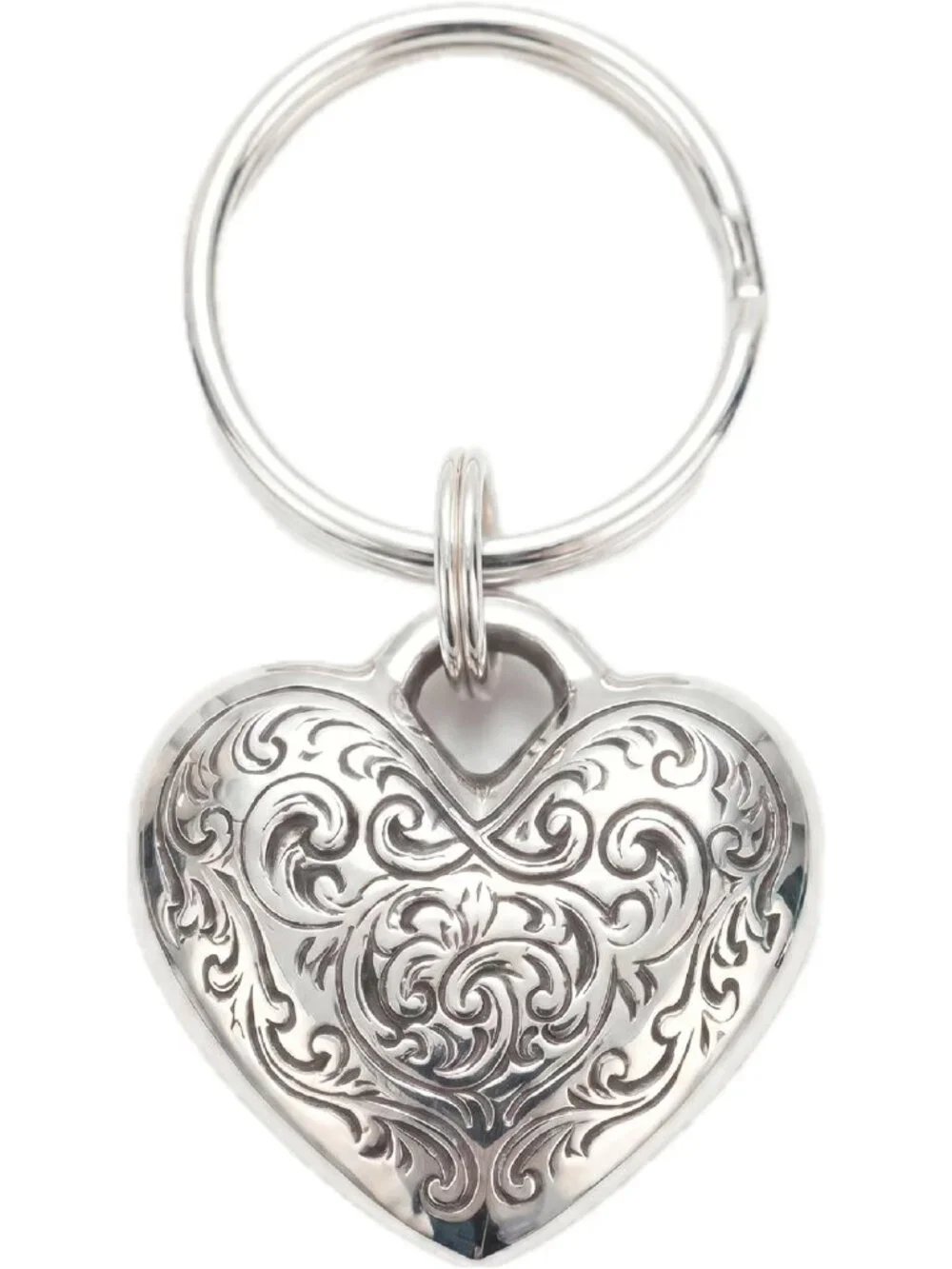 Handcrafted Pewter Heart Keychain | Unique Gift, Stylish Keyring, Made in USA